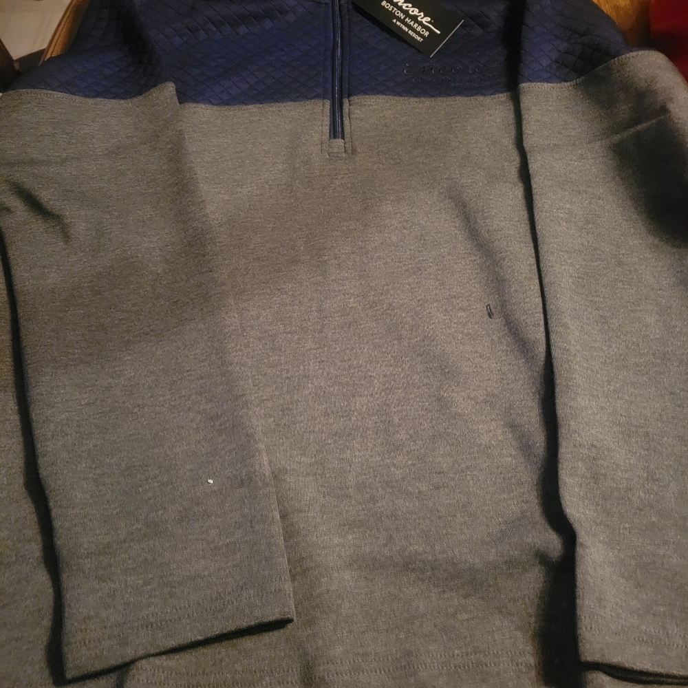 Encore Jeans Men's Zip-Up Sweater in Gray and BLACK